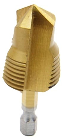 Broca de perforación para manguera de agua - Punta de reparación hexagonal de paso escalonado | Herramienta profesional para instalación y taladro para tuberías de mantenimiento de plomería, extensión