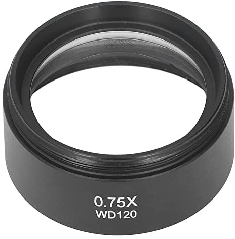 Baxnore 0,75x 120 mm Mikroskop -Okkop -Okkop, Aluminium -Legierungs -Mikroskopkamera -Objektiv, Stereo -Mikroskop -Objektiv, Mikroskop -Objektivzubehör für Stereo -Mikroskope