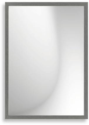 Infantasie Claudia Wandspiegel mit Rahmen nach Maß 55x80 cm, Stahlgrau | Echtglas, MDF-Profilleiste 30 mm foliert, HDF-Rückwand, Aufhängung horizontal/vertikal, handgefertigt, für Flur & Garderobe