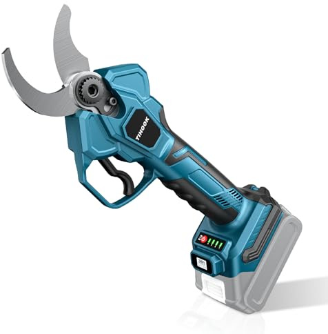 TIHOOK Cordless Electric Pruning Shears, Brushless Motor Secateurs Max Cut 60mm, LCD Display Electric Scissors for Makita BL-18V, for Pruning Trees and Shrubs (Battery and Charger not Included)