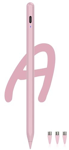Stylus Stift für A11+/A9+ Tablet Power-Display Android Tablet Stift POM Feder Stift Type-C Schnellladung Stylus Pen Kompatibel mit Switch 2/Samsung Tab A11/A9/iPhone 17-6/Phones und -Tablets (Rosa)