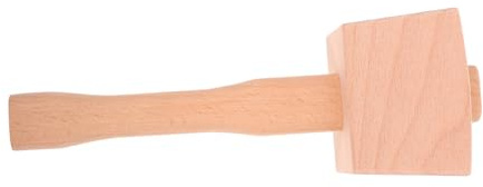 Ciieeo Wooden Mallet Tool for Carpenter and Wood Carving Solid Beech Wood Mallet Hand Tool for Camping and Woodworking Projects