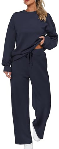SCBFDI Tuta Apicoltore Tute Donna Eleganti Tuta Estiva Pigiama Completo Pilates Elegante da Jogging Completi Set Blu XL