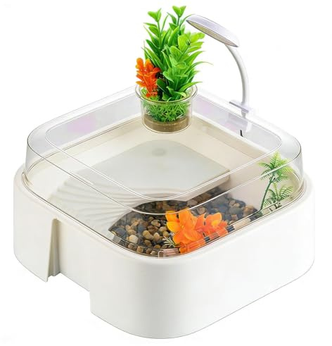 Gungtj Aquarium Für Wasserschildkröten | Ausbruchsicheres Terrarium Mit Beleuchtung,Bartagamen Aquarium Mit Beleuchtung - Für Zuhause Wohnzimmer Fische Einsiedlerkrebs Bartagame
