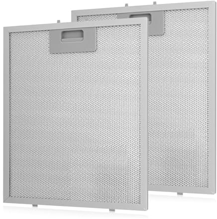 GIONAR 2 Pcs Metal Grease Mesh Filter for Extractor Fan Cooker Hood, Universal Cooker Hood Filter Replacement, 3 Layer Aluminum Hood Filter, Extractor Fan Filters for Kitchen Ventilation(260 x 320 x 9