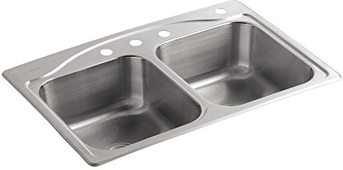KOHLER K-3145-4-NA Cadence Self-Rimming Kitchen Sink