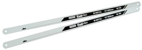 Stanley Fmht0-20195 Lame De Scie À Métaux Bimétal - Gamme FatMax - Construction Bimétal - Plus Tranchantes - Plus Résistantes - Avoyage Alterné - 3 Dentures Disponibles