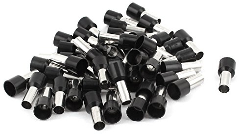 sourcing map 50pcs 16㎟ Embout Câble Embout de Câblage Cosse à Sertir Noir | Électrique Fil Sertissage Borne Connecteur Terminal Borne à Sertir isolé Bootlace Ferrule