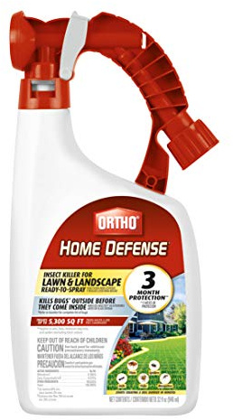 Ortho Home Defense Insect Killer for Lawn and Landscape Ready-To-Spray, Kills Ants, Ticks, Mosquitoes, Fleas & Spiders, Treats up to 5,300 sq. ft., 32 fl. oz.