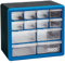Draper 12 Drawer Organiser Storage Unit Plastic | Workshop Home Office Cabinet Cupboard | Wall Mountable | 12014, 12 Part