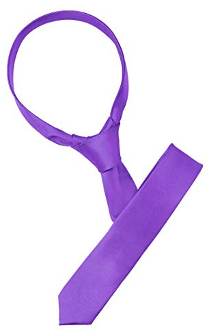 sourcing map Corbatas clásicas de color sólido para hombre, corbatas ajustadas para boda, fiesta, trabajo, corbata Violeta Medium