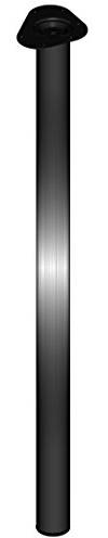 Element System 4 Stück Stahlrohrfüße rund, Tischbeine, Möbelfüße inklusive Anschraubplatte, Länge 110 cm, Durchmesser 60 mm, 4 Farben, 6 Abmessungen, schwarz, 11102-00068