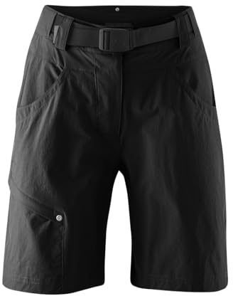 Gonso Mira, Kurze Damen Fahrradhose, 2in1 Bikeshorts mit Stretcheinsatz | Einknöpfbare Radunterhose, Relax Gel Comfort Sitzpolster, Perfekt für den Sommer