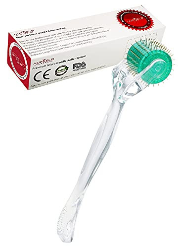 Aufgeld AG192 Rodillo 192 agujas 3.0mm titanio con para el cuidado de la piel de microaguja, para arrugas faciales, pérdida de cabello, marcas de estiramiento de rebrote, micro agujas