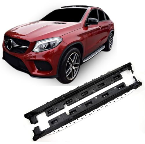 J&J AUTOMOTIVE Marche-Pieds Latéraux pour Mercedes GLE Coupe C292 2015-2019, Lot de 2 Pcs (Gauche et Droite), Antidérapant, Aluminium