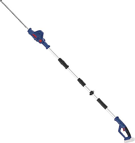 Güde 58593 Akku Teleskop Heckenschere HST 18-0 (18 V, 43 cm Schnittlänge, 15 mm Schnittstärke, 6-Fach schwenkbarer Kopf (90°), Teleskop-Auszug bis 2,65 m, Tragegurt, Softgriff, ohne Akku & Ladegerät)