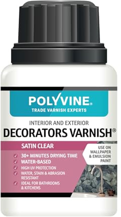 POLYVINE Secado rápido acrílico transparente decoradores barniz satén 100ml