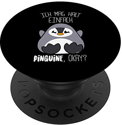 PopSockets Pinguin Geschenk Ich mag halt Pinguine Okay Pinguin PopSockets PopGrip: Ausziehbarer Sockel und Griff für Handys/Tablets mit Tauschbarem Top