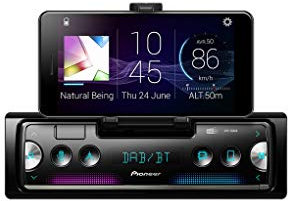 Pioneer SPH-20DAB, ricevitore per smartphone, 1 DIN, con Bluetooth, radio digitale DAB+, vivavoce, USB e Spotify