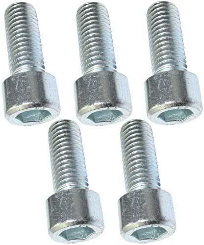AERZETIX - Lot de 5 Boulons M12x30 - Tête Hexagonale Intérieur - Ø12x30mm - DIN 912 - Classe 8.8 - en Acier Zingué - Argent - Bricolage - Outillage d'Assemblage/Quincaillerie