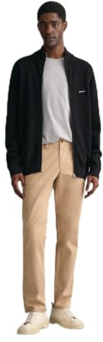 GANT Slim Twill Chinos klassiska byxor för män, Mörk kaki, 30W / 34L