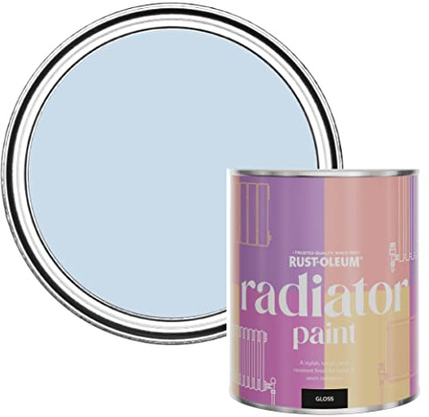 Rust-Oleum Blue Heat Resistant Radiator Paint in Gloss Finish - Blue Sky 750ml