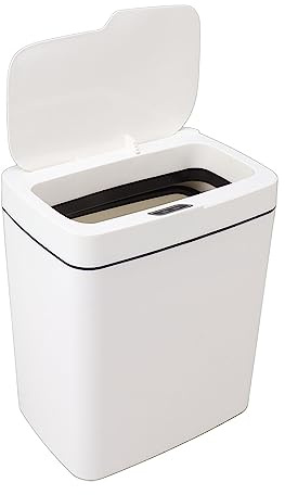 Asixxsix Automatischer Mülleimer mit Bewegungssensor, 18 L, Großes Fassungsvermögen, Dichtender Pressring-Mülleimer mit Deckel für Schlafzimmer, Küche, Büro, Geräuschlos