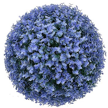 HUHJYUGE Kunstpflanze Kugel Formschnitt Runde 40cm, Realistische Buchsbaumkugel Plastik, Wetterfest Dekorative Grünkugeln, für Rasen Im Freien, Innenbereich, Gartendekoration