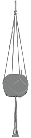 LECHUZA-Zubehör Makramee-Aufhängung Cotton Pure 120 cm grau aus Baumwolle, 13898