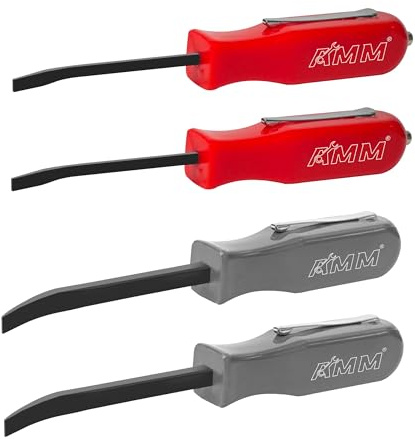 AMM 4-teiliges Mini-Stemmeisen-Set, Mini-Hebeleisen mit Magnet-Oberseite und Taschenclip, 11,4 cm, kleine Hebelstange für Heimbüro, Autoreparatur, Gadgets, Elektronik- und Mechaniker-Reparatur