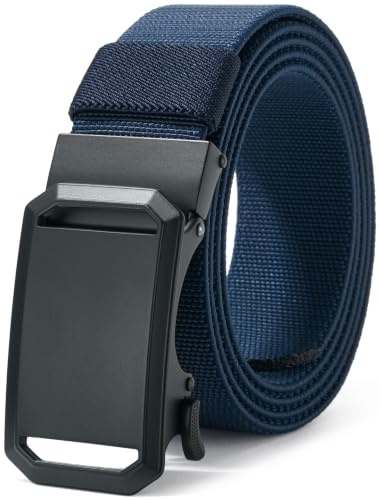 LionVII Men's Belt Metal Ratchet,1 3/8 Alloy Buckle, Stretch Fit 27-49