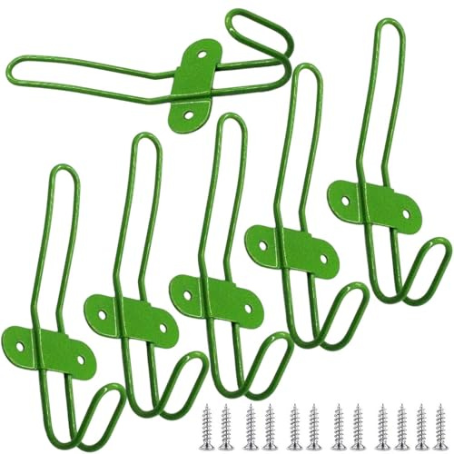 PIYYQNY Crochet Salle De Bain 6 Pièces Patère Pour Chambre D'Enfant Crochet Coloré Derrière La Porte Patère Murale Pour Suspendre Serviettes Chapeaux Manteaux Portefeuilles Vert(135mm)