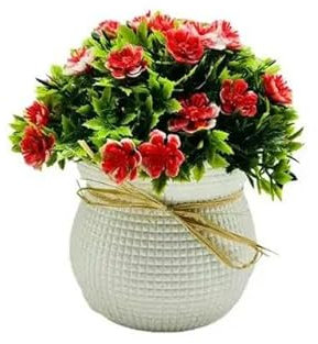 KEWPLW Pflanzen, realistische kleine Wilde Chrysanthemen-Bonsai-Dekoration für Zuhause mit Nicht verblassenden Blüten, rot