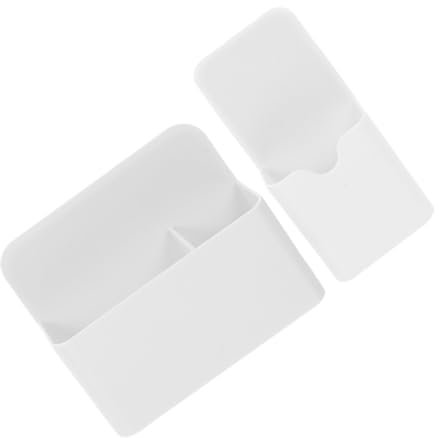 Lurrose 2stücke Magnetischer Stifthalter Und Radiergummihalter Whiteboard Aufbewahrungsbox Für Büro Und Kühlschrank Weißer Kunststoff Organizer Mit Starken Magneten