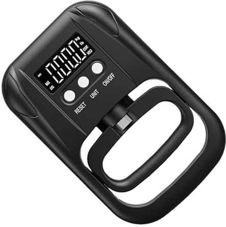 Electronic Hand Dynamometer Grip Strength Tester - Digital Grip Strength Measure Meter Adjustable to 265 Lbs / 120 Kgs - Ideal for Fitness, Physical, Home, and School Testing