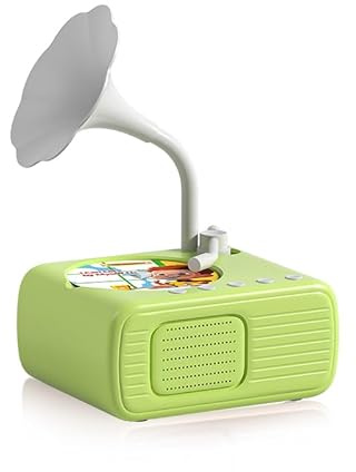 Grammofono per Bambini con 12 Dischi per Bambini, Regalo per suonatore di Musica, per Ragazzi, per Bambine, Giocattoli per Bambini, educazione della Prima Infanzia, fonografo per Bambini, 3-6 Anni