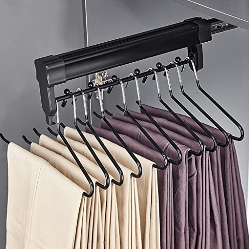 erkebspm Ausziehbare Kleiderstange für Garderobe, Teleskop-Kleiderstange, verstellbar von 26–61 cm, ausziehbarer Kleiderbügel mit Metallbasis, schwarz (Größe: 56 cm/22 Zoll)