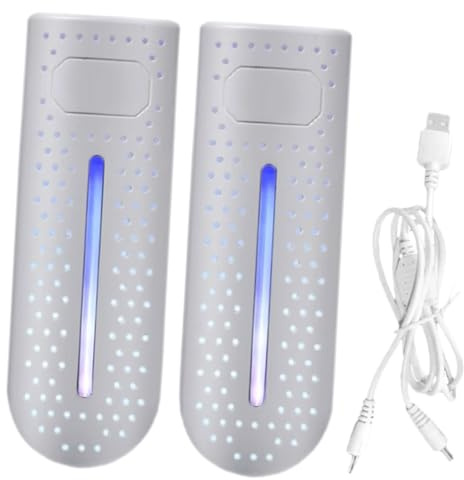 USB Schuhtrockner mit Zeitschaltuhr, Weiß, ABS, 1 Stück für Zuhause | Leichtes Gerät, für Schlafsaal und Reise, Trocknet Stiefel Sanft, Hält Warm, mit Uv Licht, Kompakt zum Mitnehmen