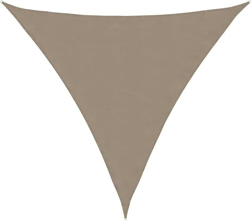 Tenda da Sole a Vela, 100% Poliestere Oxford con Rivestimento PU, Triangolare 2x2x2m, Impermeabile e Anti-UV, Vela Ombreggiante per Giardino, Piscina, Balcone, Colore Tortora