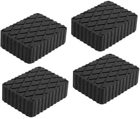 4 Pcs Solid Rubber Auto Lift Pads,6.3 x4.7 x 2 Anti Skid Rubber Blocks for Car Lift,Jacks and Racks,Jack Stand Pads 3000Lbs Capacity