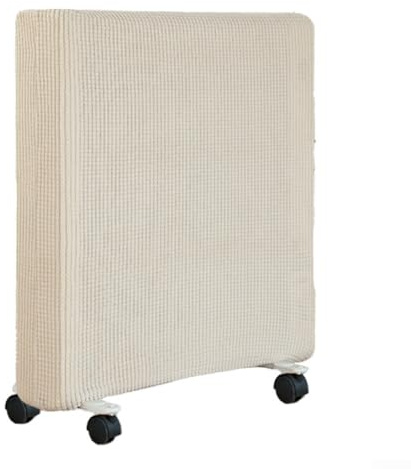 Niceminiwall Heater Dust Cover Protective Radiator Cover with Elastic Fabric for Home Heating Units, Compatible with Most Electric and Oil Heaters in Green, Beige, Dark(Beige S)