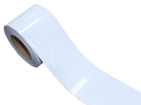 Battiscopa Passacavi Carta da parati autoadesiva impermeabile con linee di cintura, battiscopa, bagno, soggiorno, cucina, mobile, decorazione parete(White pearl light,10cm-wide 10M)