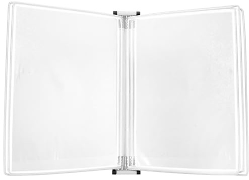 TEHAUX Organisateur Mural pour Documents avec Panneaux Transparents Double-face Système Classeur Bureau Protection Anti-poussière et Accès Rapide Support Mural Gain de Place pour École et