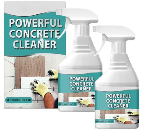 Powerful Cement Stain Remover, 100ml Effective Cement Stain Remover, Powerful Concrete & Grout Residue Remove𝐫, for Ceramic Tile Glass Automobile (2pcs)