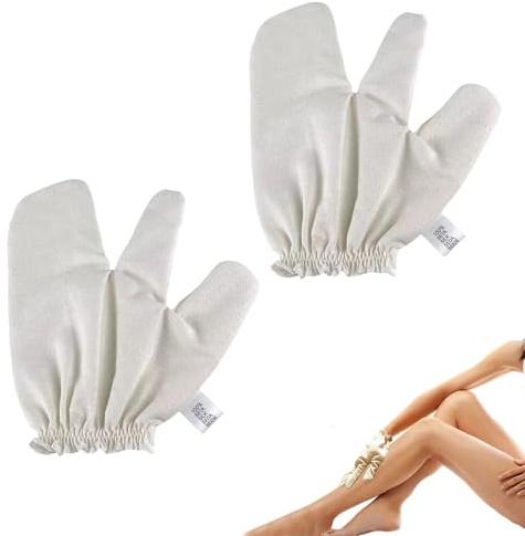 2pcs Garshana Seidenhandschuhe Ayurveda, Garshana Gloves Raw Silk Massage Gloves, Rohseide Trocken Massagehandschuhem Strahlende Haut Ayurveda Massagehandschuh Peeling Handschuhe Für Körper Gesicht