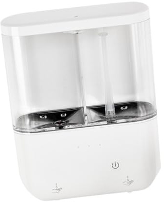 LCSVCCXA Dispenser Automatico per Sapone Dosatore Parete Elettrico Touchless Doppia Testa per Shampoo Pompa Liquida Senza Contatto Regolabile Autopulente, Liquido E Liquido