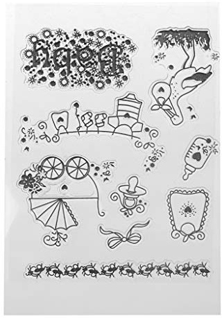 Baby DIY Transparente Briefmarke, Silikon Stempel Set, Clear Stamps, Schneiden Schablonen, Bastelei Scrapbooking-Werkzeug