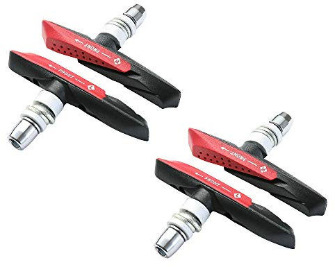 2 Paar V-Brake Bremsbeläge von 72 mm für Fahrräder, perfekt geeignet für Shimano, SRAM, Tektro, Avid und XLC UVM. Hochleistungs-V-Bremsklötze