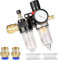 Noosverl 1/4 pollici Riduttore Pressione Aria Compressa, Separatore aria compressa/Riduttori aria compressa con manometro,Riduttore pressione aria compressa accessori per compressor