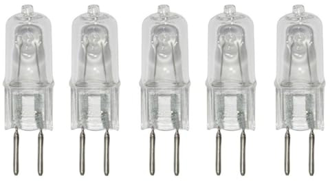 UGEFKMQ Halogen Leuchtmittel G5.3 220V 20W Halogen Glühbirnen G5.3 AC 220V 100W Stiftsockellampe Warmweiß Dimmbar 5PC 35W
